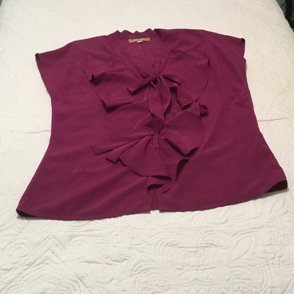 Ellen Tracy- Burgundy Blouse - Picture 6 of 7